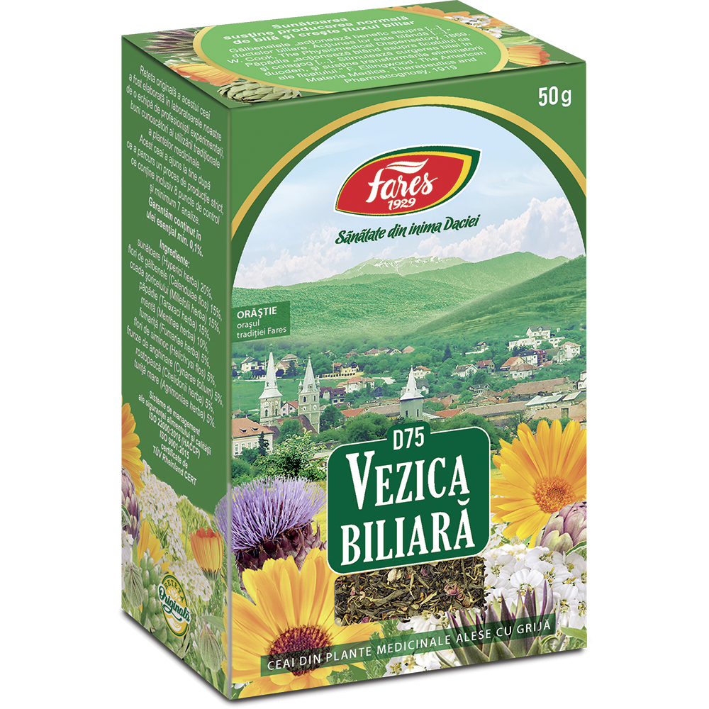 Ceai vezica biliara, 50 g, Fares
