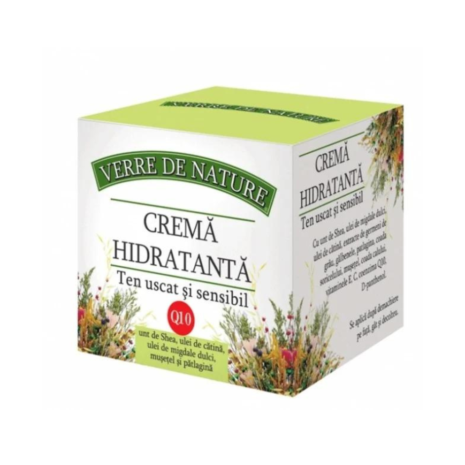 Crema hidratanta pentru ten uscat si sensibil, 50 ml, Verre de Nature