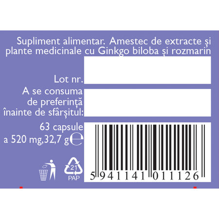 Circulatie cerebrala si memorie, 63 capsule, Fares 721862