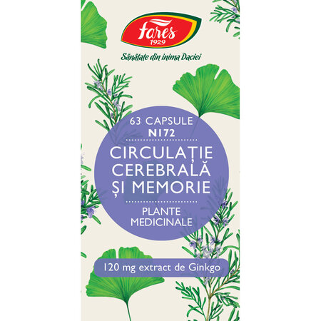 Circulatie cerebrala si memorie, 63 capsule, Fares 721863