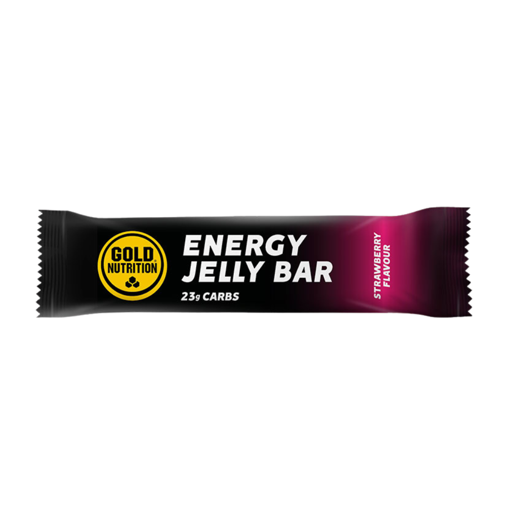 Jeleu energizant Jelly Bar, cu aroma de Capsuni, 30 g, GoldNutrition