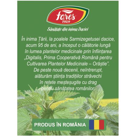 Ceai de Urzica Vie, 20 plicuri * 1.5 g, Fares 720679