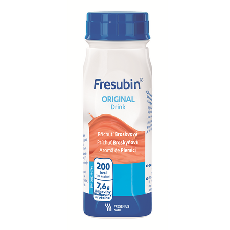 Bautura cu aroma de piersici Fresubin Original, 4 x 200 ml, Fresenius Kabi 569718