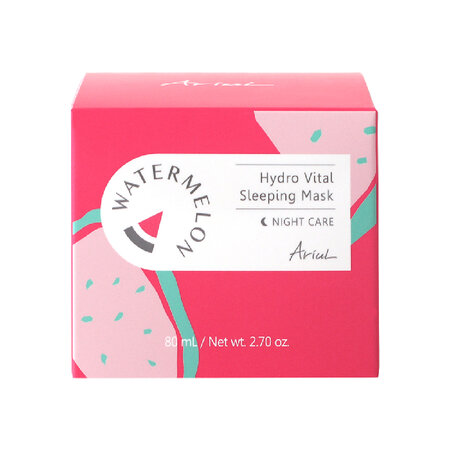 Masca de noapte pentru fata Watermelon Hydro Vital, 80 gr, Ariul 554202