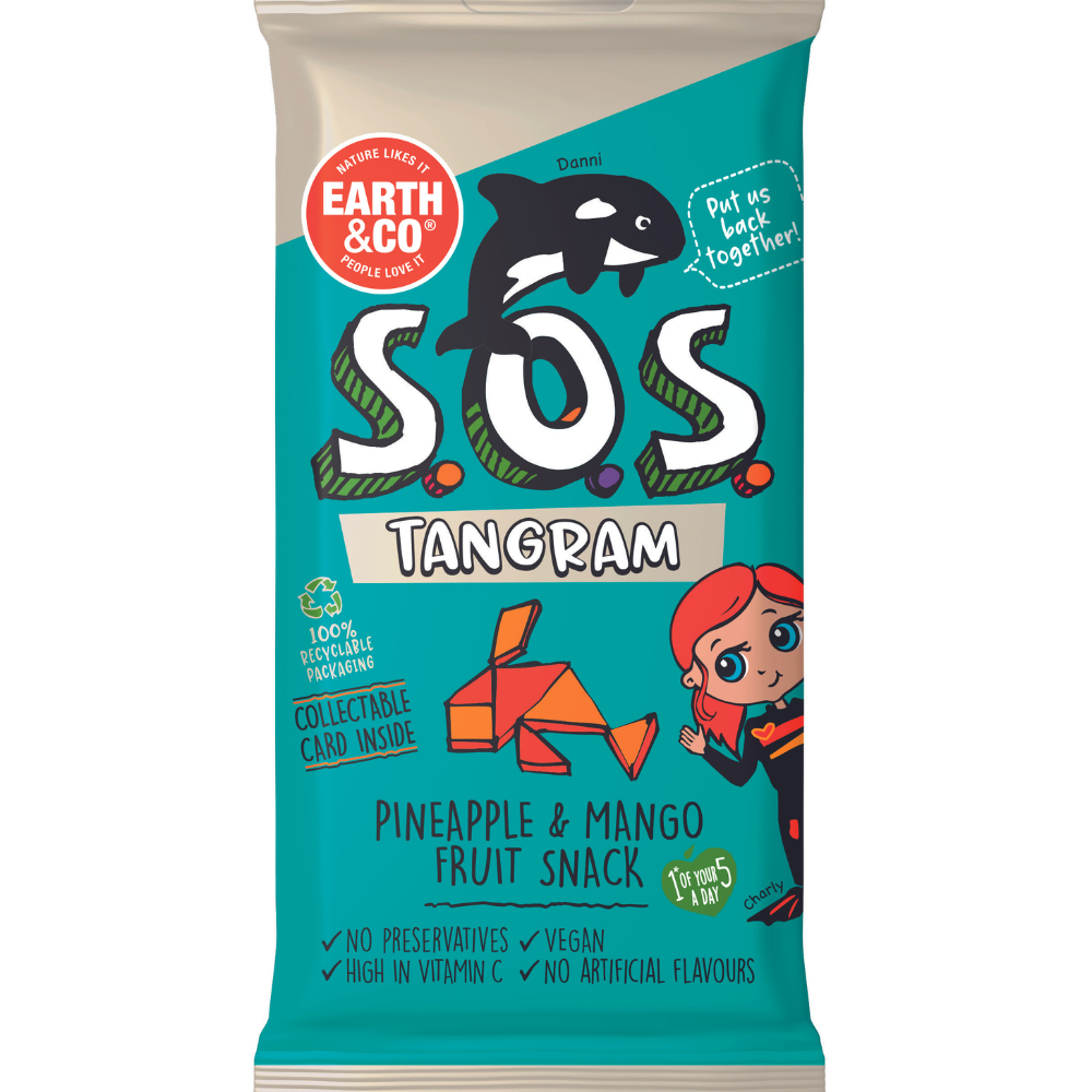 Snack Tangram cu mango si ananas, 20 g, SOS