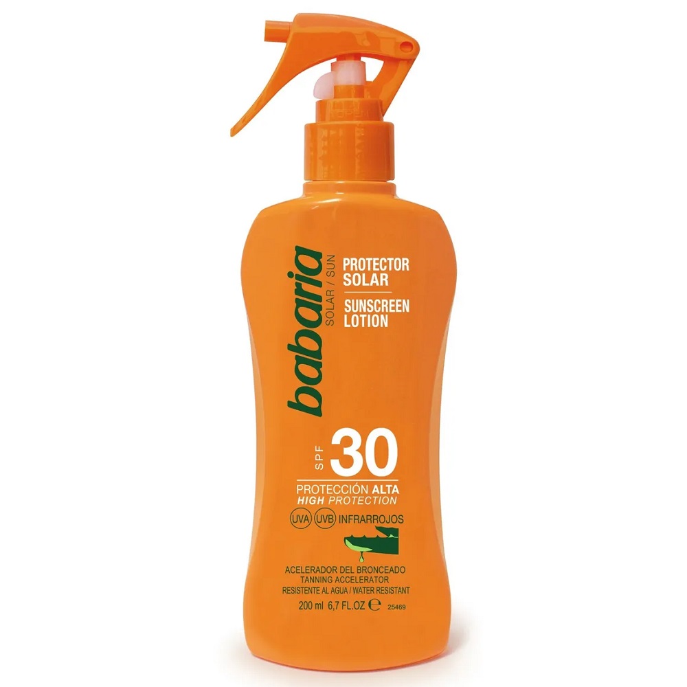 Lotiune spray cu aloe vera SPF 30, 200 ml, Babaria