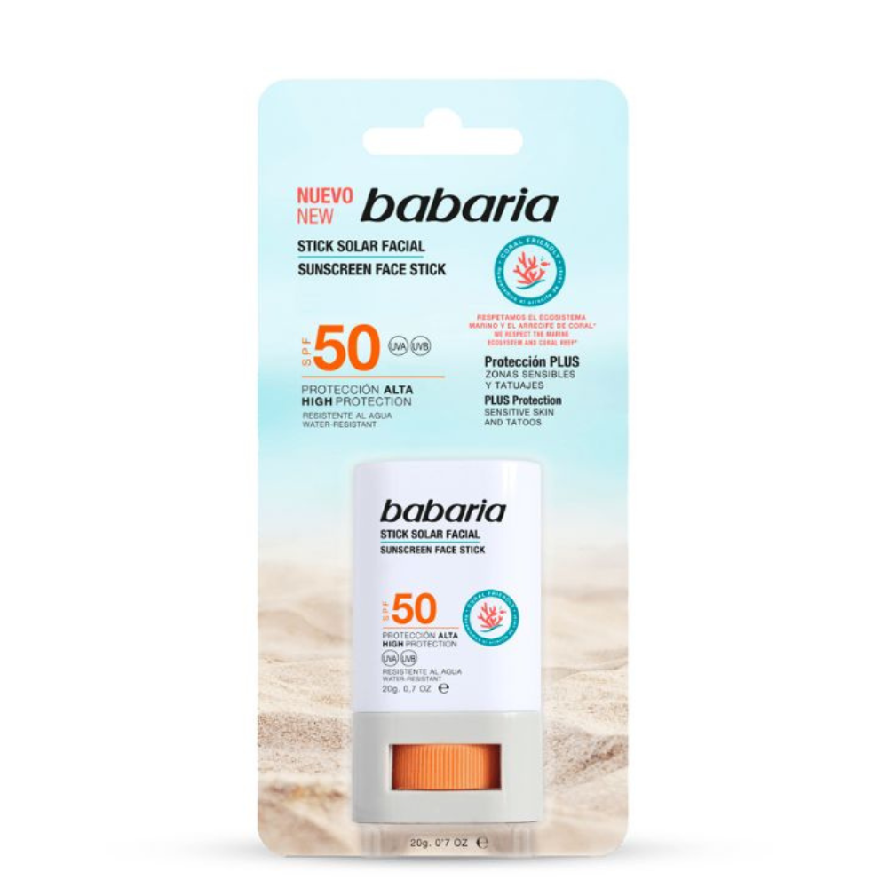 Stick facial cu protectie solara SPF 50, 20 ml, Babaria