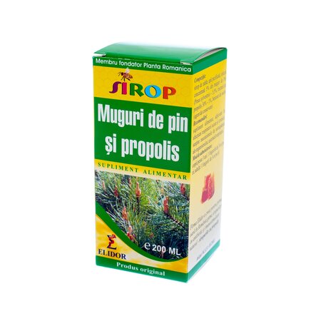 Sirop Muguri de Pin si Propolis, 200 ml, Elidor 747264