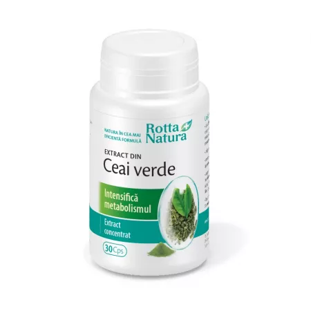 Extract din ceai verde, 30 capsule, Rotta Natura