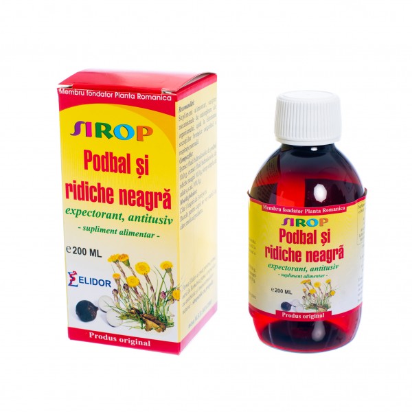 Sirop Podbal si Ridiche Neagra, 200 ml, Elidor