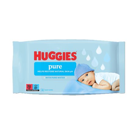 Servetele umede Pure, 56 bucati, Huggies