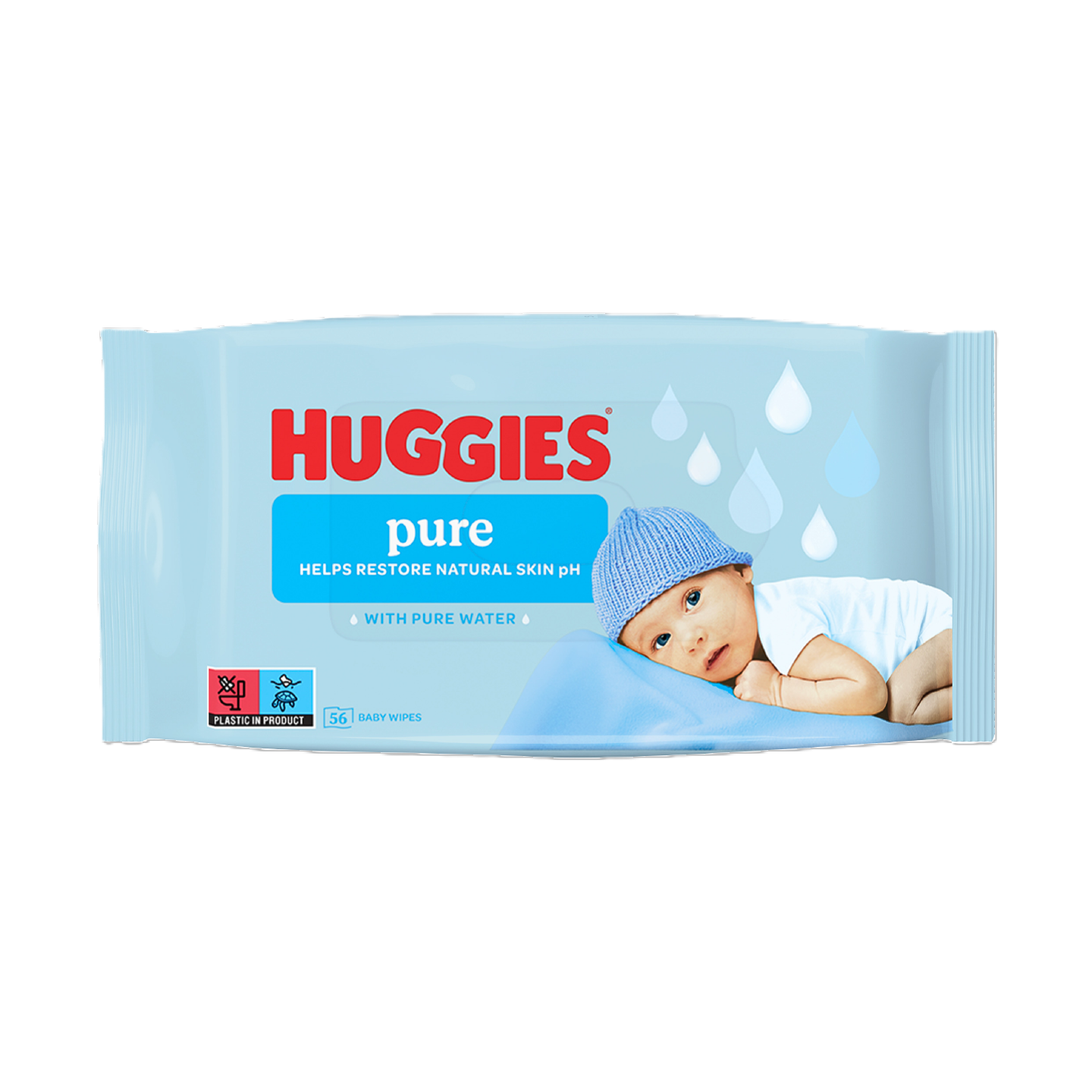 Servetele umede Pure, 56 bucati, Huggies