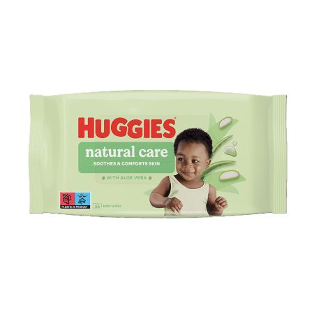 Servetele umede cu Aloe Vera Natural Care, 56 bucati, Huggies