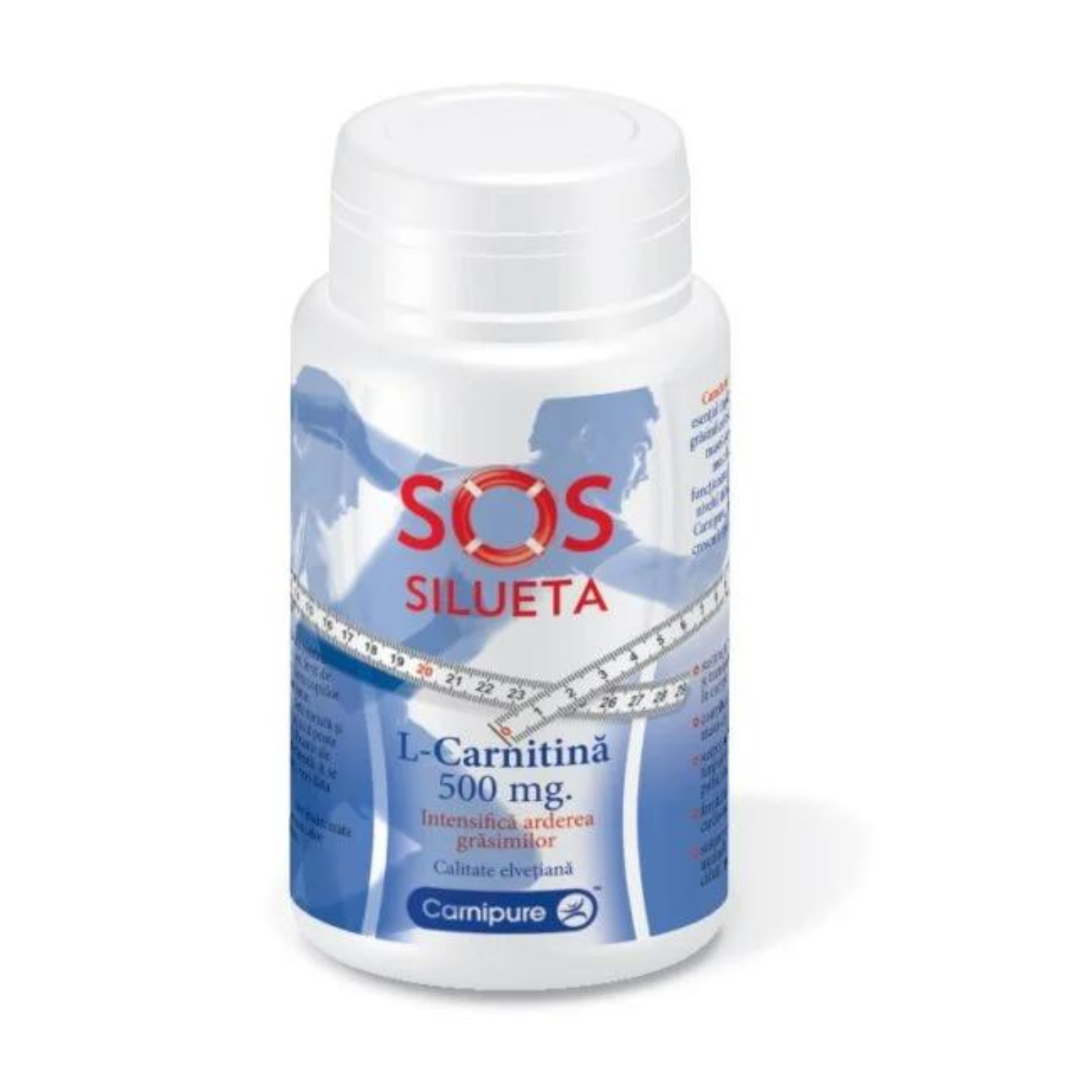 L-Carnitina 500mg SoS Silueta, 60 capsule, Rotta Natura