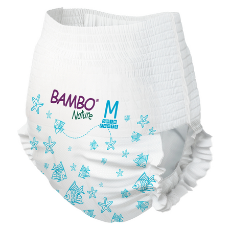 Scutec chilotel pentru baie Ecolabel, Marimea M, +12 kg, 12 bucati, Bambo Nature 570458