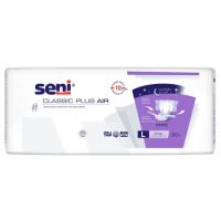 Scutece pentru adulti Classic Plus Air, Marimea L, 100 - 150 cm, 30 bucati, Seni
