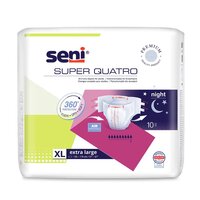 Scutece pentru adulti Super Quatro, Marimea XL, 130- 170 cm, 10 bucati, Seni