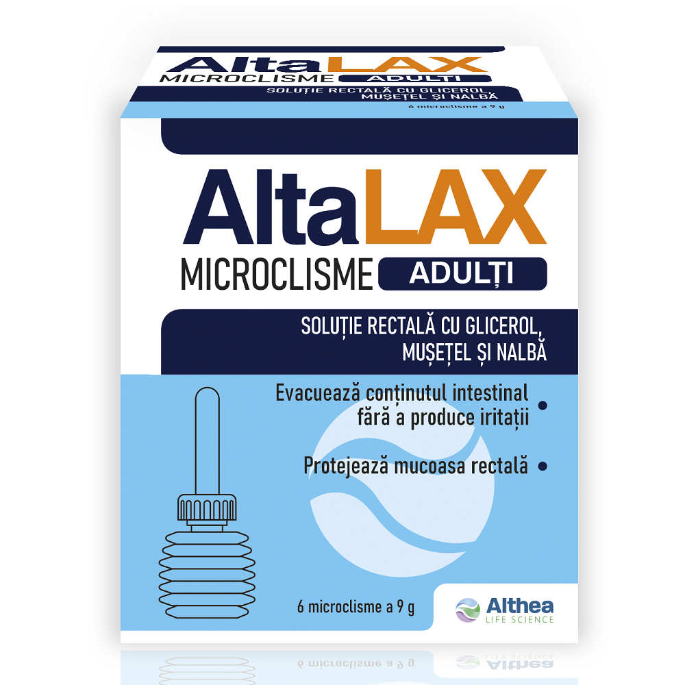 Microclisme pentru adulti Altalax, 6 bucati, Althea Life Science