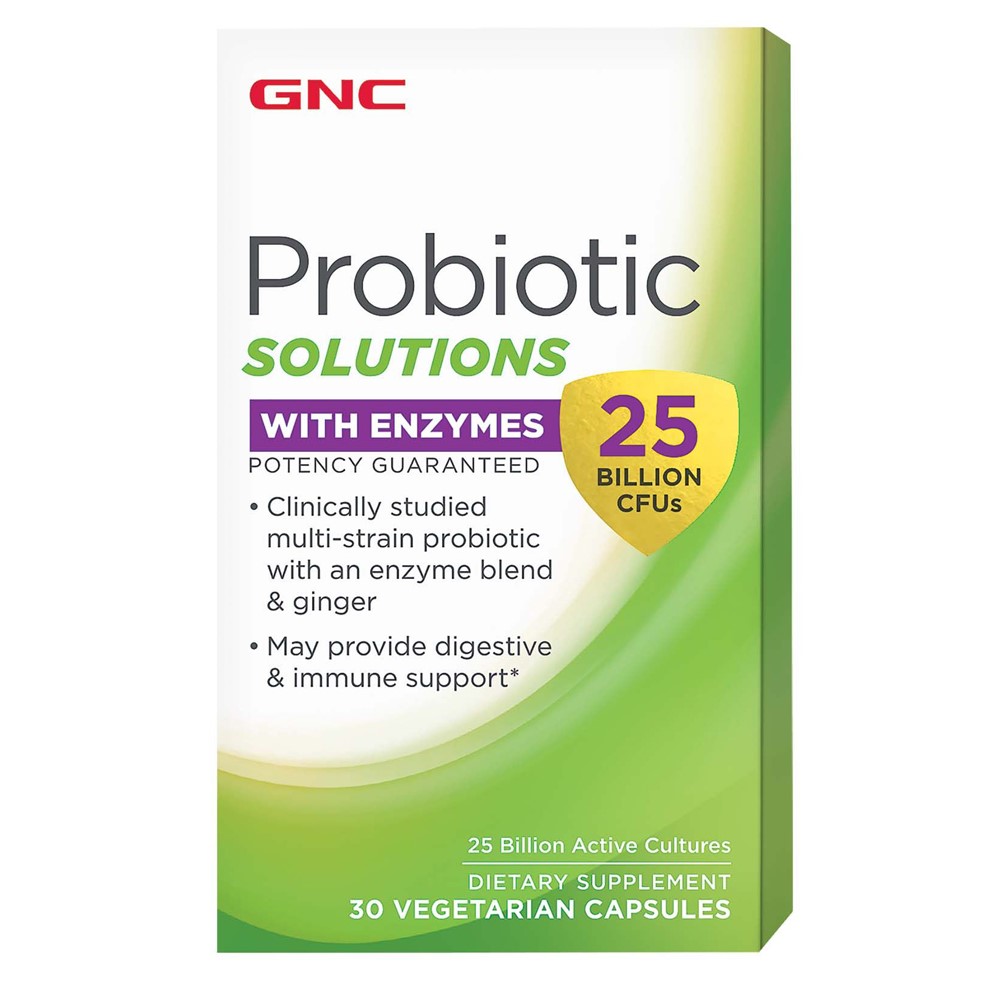 Probiotic Solutions cu enzime digestive, 30 capsule, GNC