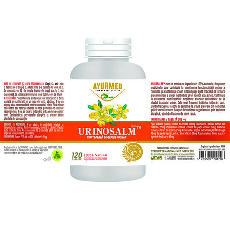Urinosalm, 120 tablete, Ayurmed 677101