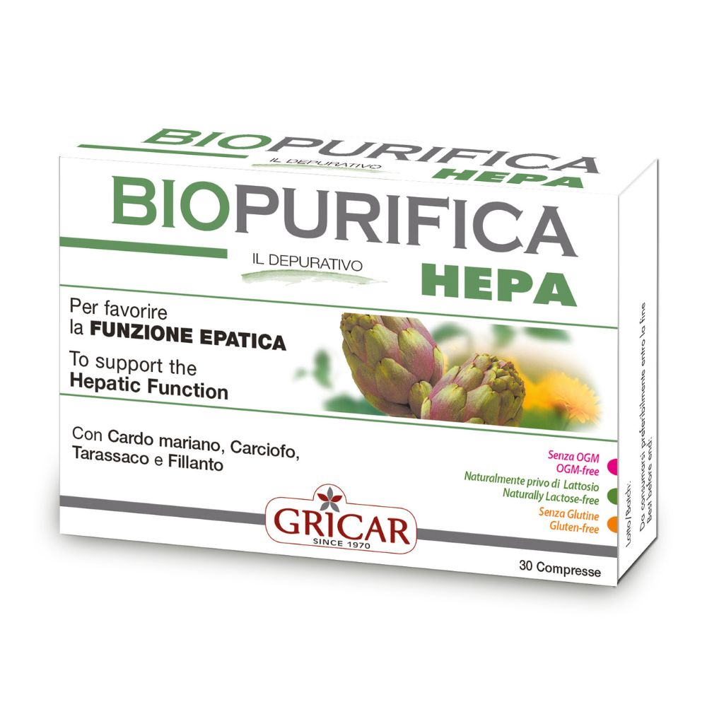 Biopurifica Hepa, 30 comprimate, Gricar