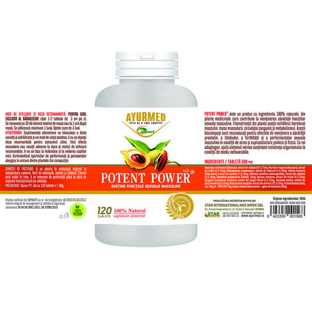 Potent Power, 120 capsule, Ayurmed 677093