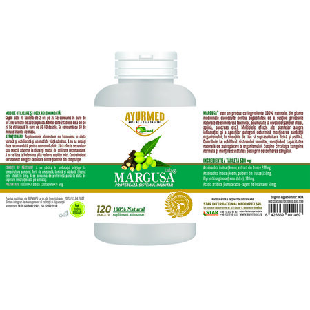 Margusa, 120 tablete, Ayurmed 677088
