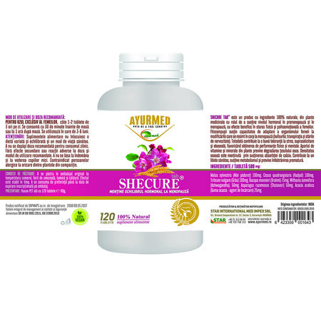 Shecure, 120 tablete, Ayurmed 677097