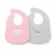 Set 2 bavete din silicon, Pink/Grey, Fillikid 570859