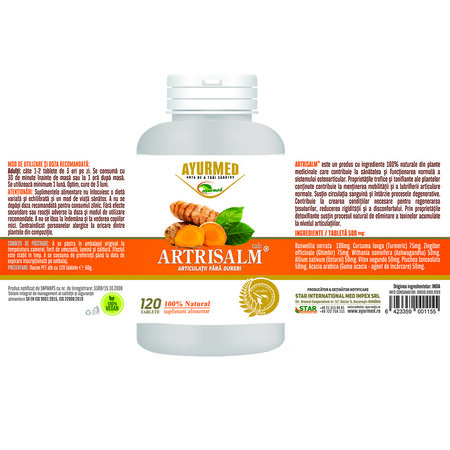 Artrisalm, 120 capsule, Ayurmed 677069