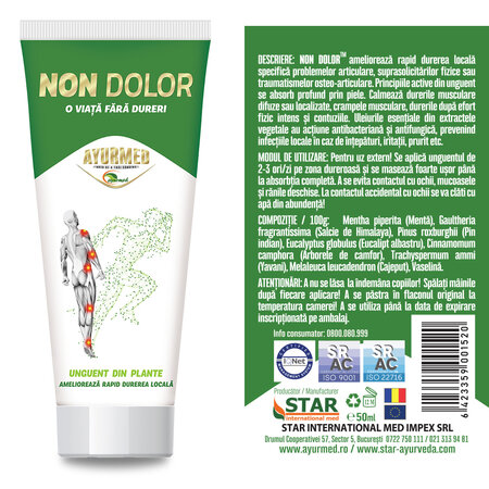 Non Dolor unguent, 50 ml, Ayurmed 677066