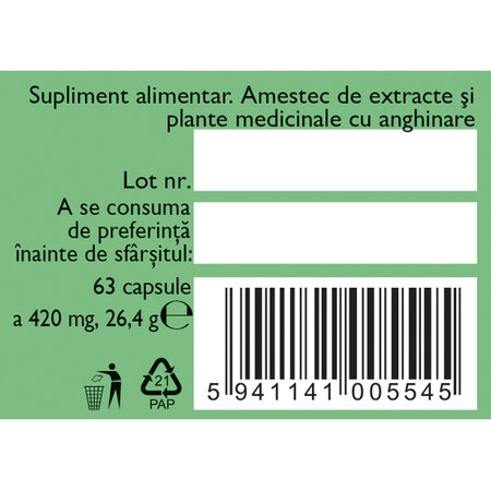Vezica Biliara Lenta, 63 capsule, Fares 721013