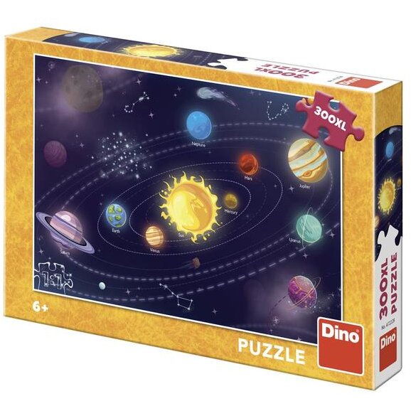 Puzzle Sistemul Solar, +6 ani, 300 piese, Dino