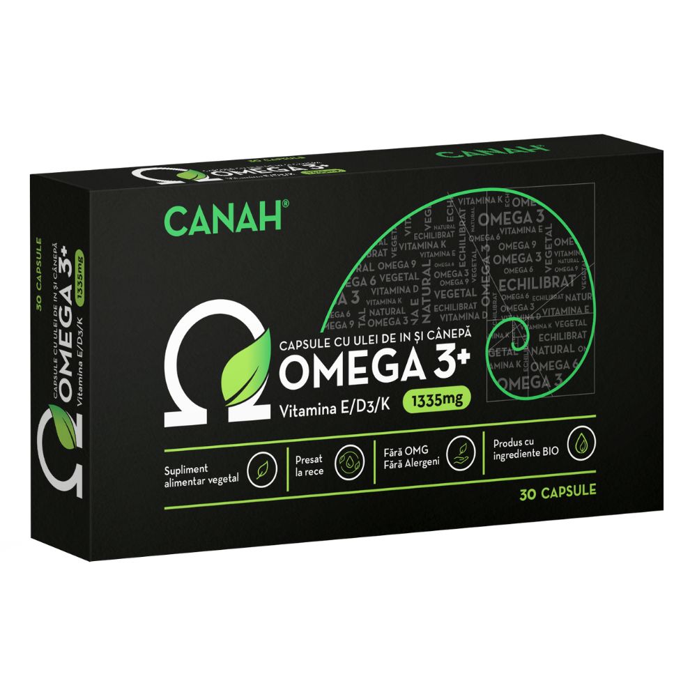 Omega 3+, 30 capsule, Canah