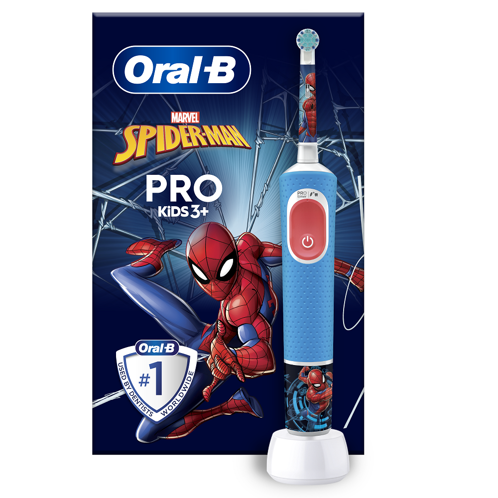 Periuta de dinti electrica Pro Kids, +3 ani, Spider Man, Oral B