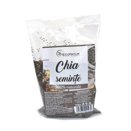 Seminte de chia, 250 g, EcoNatur