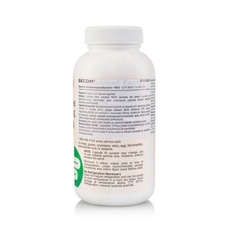 Saccharomyces Boulardii + MOS Jarrow Formulas, 90 capsule vegetale, Secom 776470