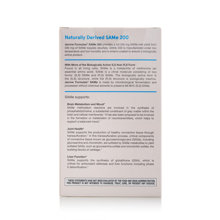 SAM-e Jarrow Formulas, 200 mg, 60 tablete, Secom 776443