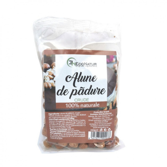 Alune de padure crude, 250 g, EcoNatur