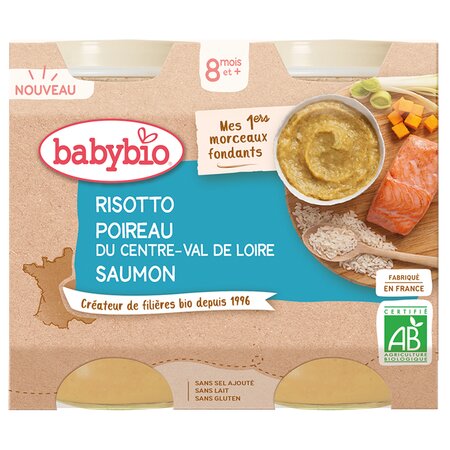 Babybio Eco Piure Risotto cu Somon 