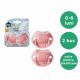 Suzete ortodontice Moda, 0 - 6 luni, Roz, 2 buc, Tommee Tippee 571110