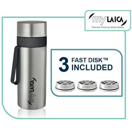 Termos filtrant din Inox myLaica, 600 ml, Gri, Laica 571251