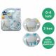 Suzete ortodontice  Moda, 0 - 6 luni, Alb, 2 buc, Tommee Tippee 571302