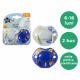 Suzete ortodentice Moda, 6 - 18 luni, Alb / Albastru, 2 bucati, Tommee Tippee 571352