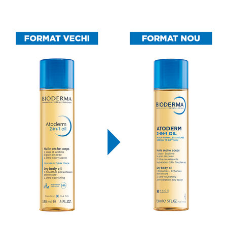 Ulei 2 in 1 uscat hidratant Atoderm, 150 ml, Bioderma 818137