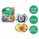 Suzete ortodontice Fun, 6 - 18 luni, Albastru / Galben, 2 buc, Tommee Tippee 571417