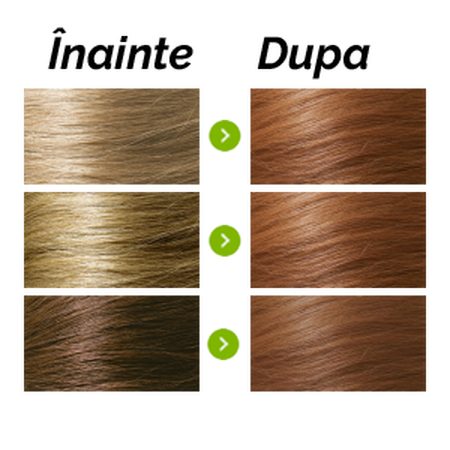 Vopsea de par fara amoniac, Copper Blonde 7.4, 115 ml, Naturigin 571464