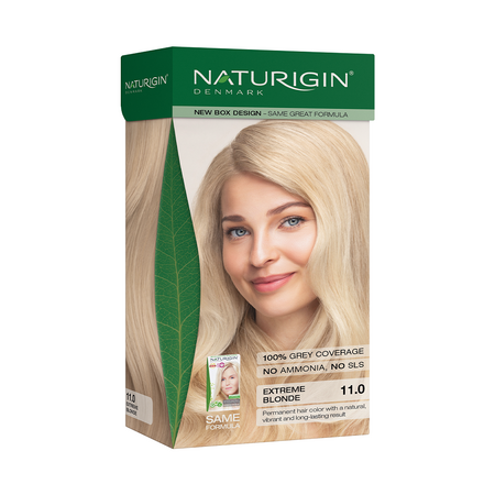 Vopsea de par fara amoniac, 115 ml, Extreme Blonde 11.0, Naturigin