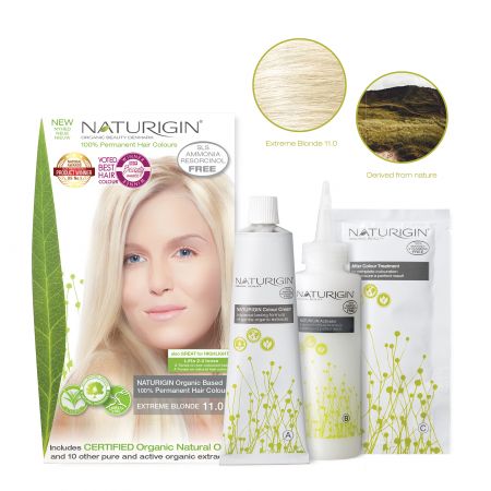 Vopsea de par fara amoniac, Extreme Blonde 11.0, 115 ml, Naturigin 571544