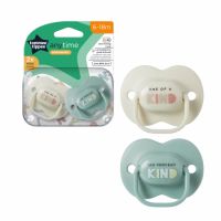 Suzete ortodontice Anytime, 6-18 luni, Verde / Alb, 2 buc, Tommee Tippee